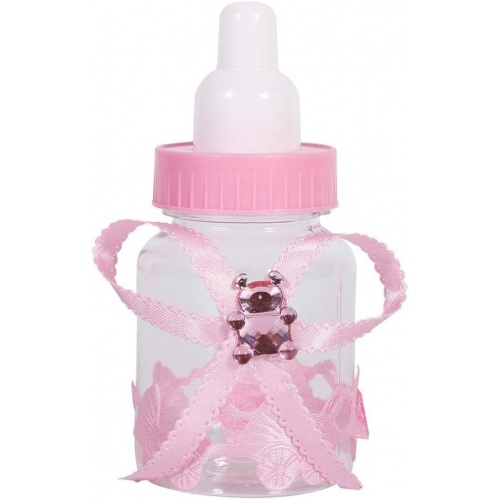 Mini pink decorated baby bottle for reborn