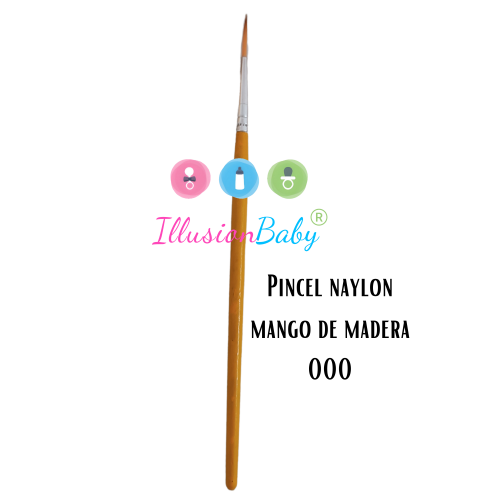 Nylon brush and wooden handle 000