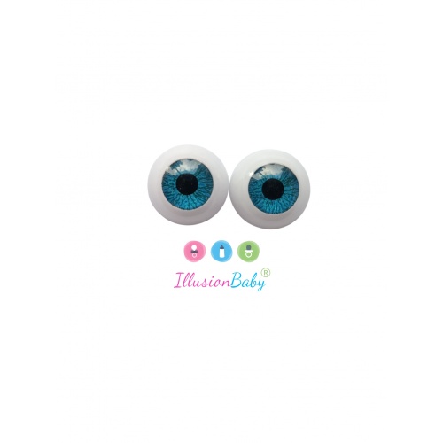 Olhos Lisos Azuis 18mm Acrílico