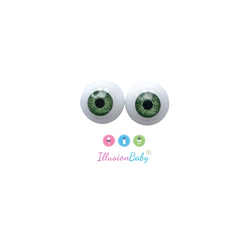 Flat Green Eyes 22mm Acrylic