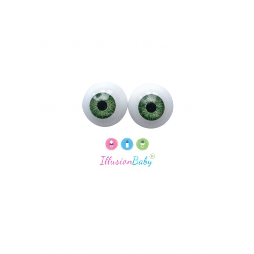 Olhos Verdes Lisos 18mm Acrílico