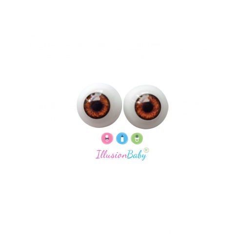 Flat Brown Eyes 22mm Acrylic