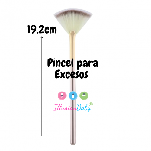 Pincel de Abanico Champán 19,2 cm - Perfecto para...