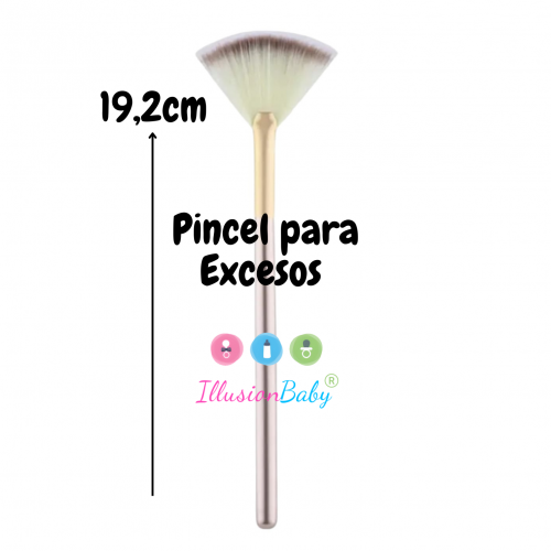 Champagne Fan Brush 19.2 cm - Perfect for Removing...