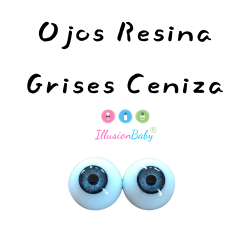 Ojos grises ceniza de resina realizados a mano 22mm