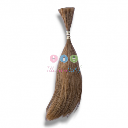 Pelo natural castaño claro cobrizo