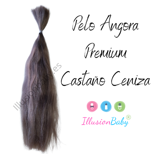 Mohair de Angora Castaño Ceniza IllusionBaby