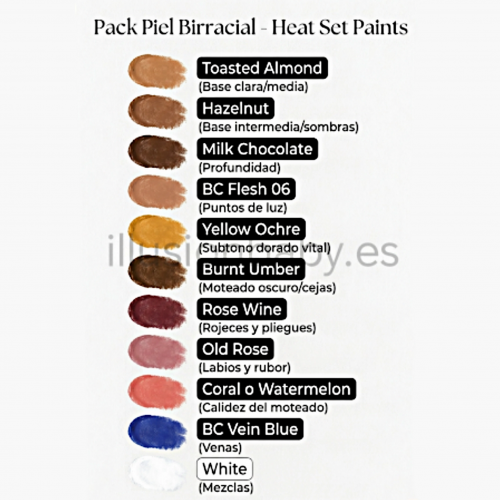 Pack Piel Birracial BC Heat Set (11 colores x 5g)