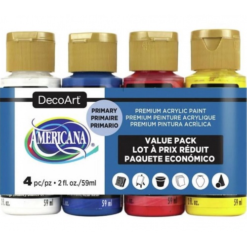 Pack primario 4ud acrílicas DecoArt 59ml/ud