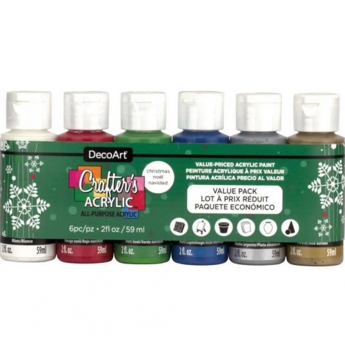 Pack Pinturas Acrílicas DecoArt Crafter's Acrylic Navidad...