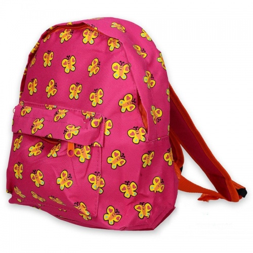 Mochila Infantil Estampado Mariposas | Rosa Fucsia y Naranja