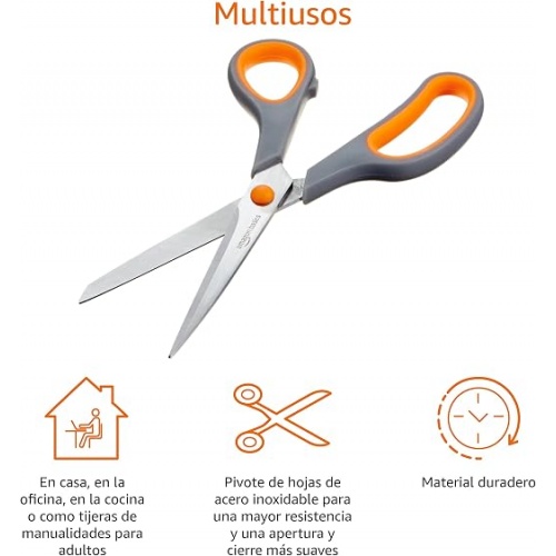 Tijeras Multiusos de Acero Inoxidable | Gris y Naranja