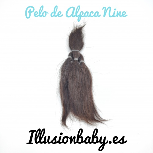 Pelo de Alpaca Castaño Oscuro para Reborn