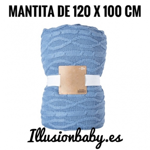 Cobertor azul para bebê
