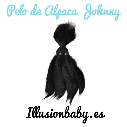 Alpaca Johnny Black Hair for Reborn