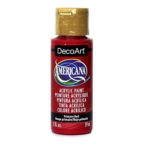 Primary Red Acrylic Matte Finish by DecoArt Americana 59ML