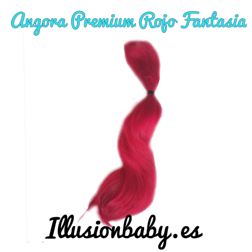 Mohair de Angora Color Rojo Fantasía Premium