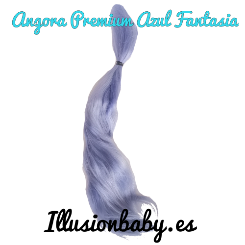 Mohair de Angora Color Azul Fantasía Premium