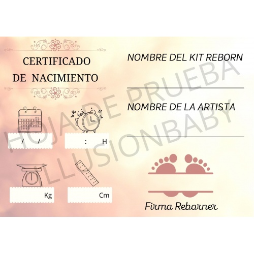 Birth Certificate Model Huellas