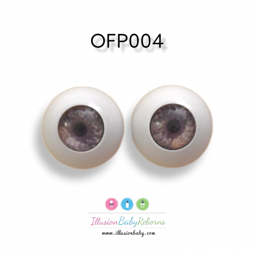 Acrylic gray eyes made in-house OFP004