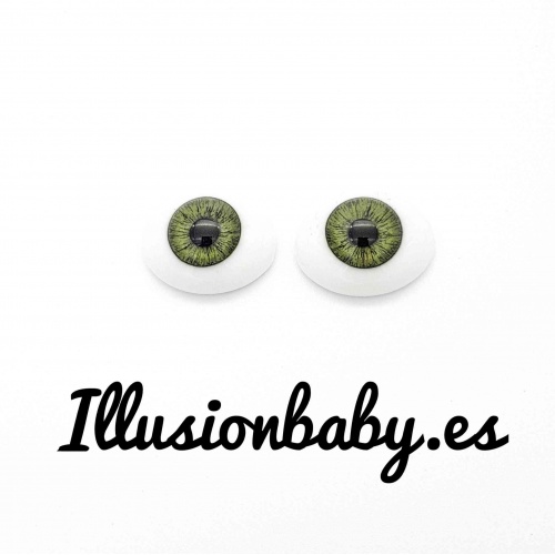 Eyes 24mm green glass planes
