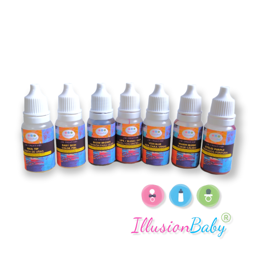 Premixed Paints Air Drying 7 Colors For Reborn 5ml
