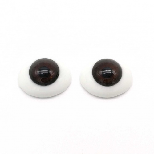 Ojos 20" planos de cristal marrones